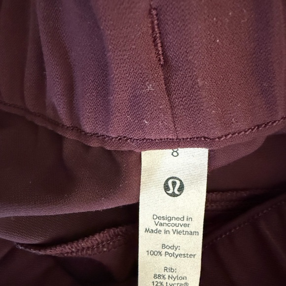 Lululemon Athletica Rich Burgundy/purple Apparel joggers - Picture 2 of 4